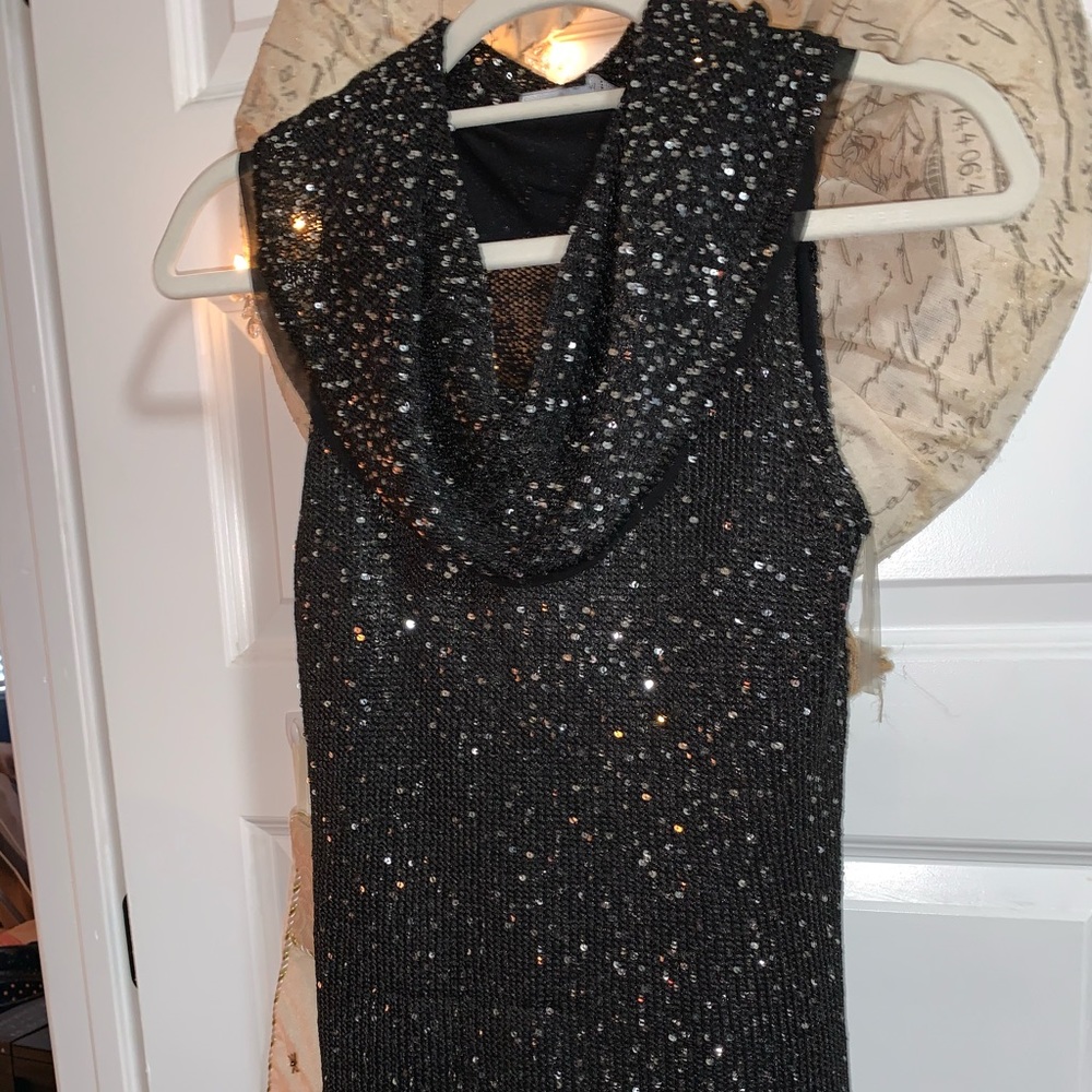 ANTONIO MELANI Black Sequin Blouse